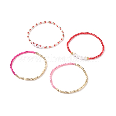 Red Seed Beads Bracelets