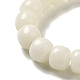 redondas pulseras del estiramiento de jade blanco natural(BJEW-B080-34B)-3