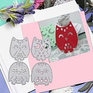 Carbon Steel Cutting Dies Stencils, for DIY Scrapbooking, Photo Album, Decorative Embossing Paper Card, Owl, 100x89mm(PW-WG95357-01)