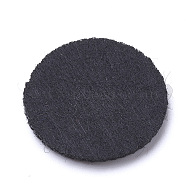 Non-Woven Fabric Cloth Perfume Pad, Flat Round, Black, 26~27x2~3mm(DIY-R074-10)