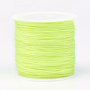 Nylon Thread, Nylon Jewelry Cord for Custom Woven Jewelry Making, Green Yellow, 0.8mm, about 49.21 yards(45m)/roll(NWIR-K022-0.8mm-12)