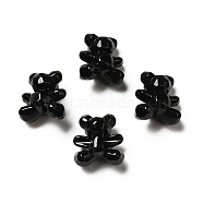 Opaque Acrylic Beads, Bear, Black, 17.5x16x11mm, Hole: 2.5mm, about 368pcs/500g(MACR-J123-23B)
