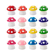 Kissitty 80Pcs 8 colors Resin Home Decorations, Mushroom, Mixed Color, 11x11mm, 10pcs/color(RESI-KS0001-07)