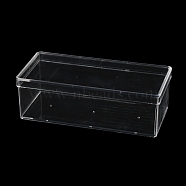 1 Grid Plastic Bead Containers with Cover, for Jewelry, Beads, Small Items Storage, Rectangle, Clear, 7.5x16.5x5.5cm(CON-K002-03F)