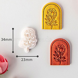 Plastic Clay Pressed Molds Set, Clay Cutters, Clay Modeling Tools, June Rose, 3.4x2.3cm(PW-WG71343-05)