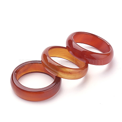 Natural Agate Rings, Sienna, Size 6~12(16~22mm)(X-G-S279-42D)