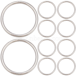10Pcs Iron Quick Link Connectors, Round Ring, Platinum, 47x4.5mm, Inner Diameter: 38mm(FIND-SP0002-81D-P)