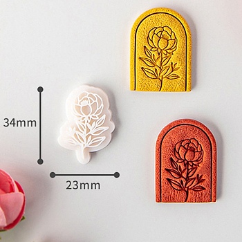 Plastic Clay Pressed Molds Set, Clay Cutters, Clay Modeling Tools, June Rose, 3.4x2.3cm