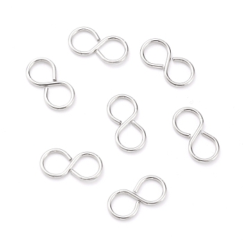 304 Stainless Steel Hook Clasps, 8 Shape, Stainless Steel Color, 10x5x1mm