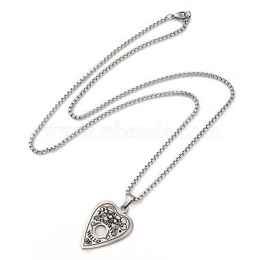 Colliers pendentif coeur(NJEW-A023-03P)-2