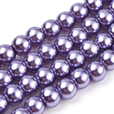 Medium Purple Round Glass Beads