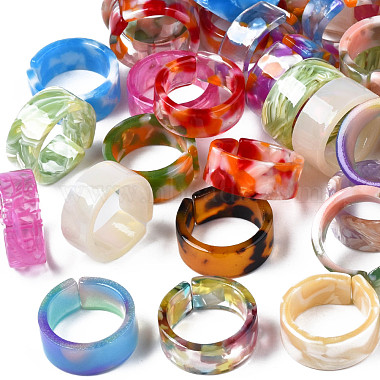 Mixed Color Resin Finger Rings