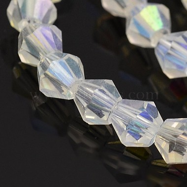Faceted Bicone Electroplate Glass Beads Strands(EGLA-P016-3mm-AB02)-3