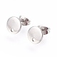 boucles d'oreilles à tige en acier inoxydable anti-ternissement 304(STAS-G178-01P-8mm)-1