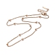 Ion Plating(IP) 304 Stainless Steel Satellite Chain Necklace for Men Women(NJEW-E076-01RG)-1