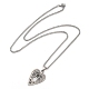 Colliers pendentif coeur(NJEW-A023-03P)-2