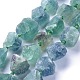 Natural Gemstone Fluorite Rough Nuggets Bead Strands(G-E219-08A)-1