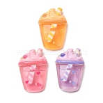 Transparent Resin Cabochons, Drink, Mixed Color, 25.5x17x7.5mm(RE-CBAE980-12)