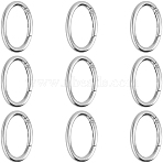 10Pcs Zinc Alloy Spring Gate Rings, Oval, Platinum, 47.5x29.5x5mm(FIND-SP0004-31P)
