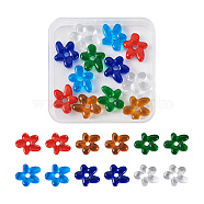 12Pcs 6 Colors Glass Beads, Starfish, Mixed Color, 18.5x17x4.5mm, Hole: 3.8mm, 2pcs/color(GGLA-TA0002-02)