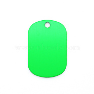 Colored Aluminum Pendants, Laser Cut, Double Sided Dog Pet Name Phone Number ID Tag Charm, Oval, Spring Green, 50x29x1mm, Hole: 3mm(ALUM-S018-JA630-5)