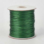 Eco-Friendly Korean Waxed Polyester Cord, Dark Green, 1.5mm, about 169.51~174.98 Yards(155~160m)/Roll(YC-P002-1.5mm-1156)