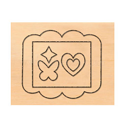 Wood Cutting Dies, with Steel, for DIY Scrapbooking/Photo Album, Decorative Embossing DIY Paper Card, Heart Pattern, 19x15x2.4cm(DIY-WH0169-33)