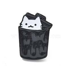 Animal Enamel Pins, Alloy Brooches for Backpack Clothes, Cat Shape, 21x15.5mm(JEWB-S039-02EB)