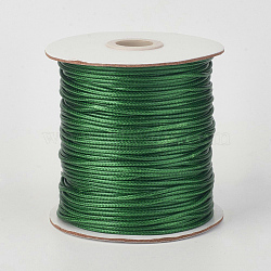 Eco-Friendly Korean Waxed Polyester Cord, Dark Green, 1.5mm, about 169.51~174.98 Yards(155~160m)/Roll(YC-P002-1.5mm-1156)