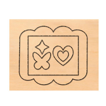 Wood Cutting Dies, with Steel, for DIY Scrapbooking/Photo Album, Decorative Embossing DIY Paper Card, Heart Pattern, 19x15x2.4cm