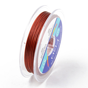 Tiger Tail Beading Wire, 7-Strand Bead Stringing Wire, Nylon Coated Stainless Steel Wire, Dark Red, 24 Gauge, 0.5mm, about 32.8 Feet(10m)/roll