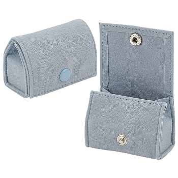 Velvet Packing Button Bags, Jewelry Pouches, for Earrings, Bracelets, Pendant, Slate Blue, 3.2x5.9x4cm