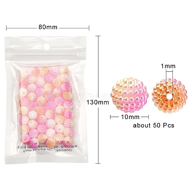 50Pcs Imitation Pearl Acrylic Beads(OACR-YW0001-11E)-5