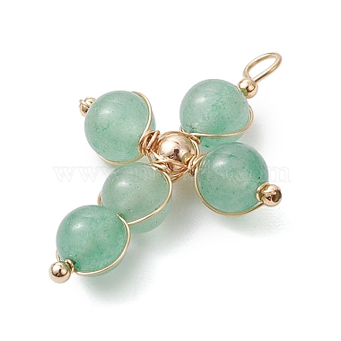 Natural Green Aventurine Pendants(PALLOY-JF02885-01)-3