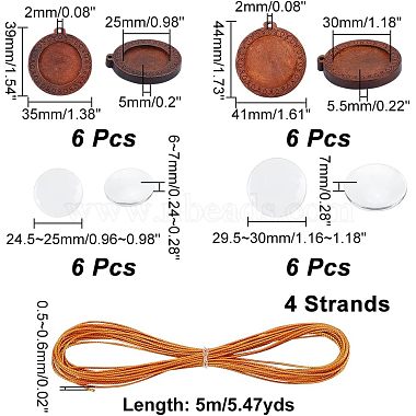 DIY Flat Round Pendant Necklace Making Kit(DIY-CA0004-84)-2