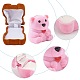 2Pcs 2 Colors Bear-Shaped Plastic Flocking Boxes(CON-GF0001-09)-3