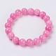 Bracelet extensible avec perles en jade jaune naturel(BJEW-P209-08-6mm)-1