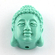 Покрашено головы Будды синтетическом коралловые бусы(CORA-R011-16J)-1