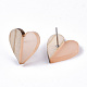 Transparent Resin & Wood Stud Earrings(EJEW-N017-002A-D07)-3