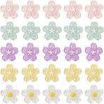 40pcs Sakura Series Opaque Resin Cabochons, Mixed Color, 28x28.5x5mm(CRES-SP0001-17)