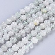 Natural Green Rutilated Quartz Beads Strands, Round, 8.5mm, Hole: 1mm, about 45pcs/strand, 15.16 inch(38.5cm)(G-R475-013B)