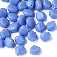 Opaque Acrylic Beads, Nuggets, Cornflower Blue, 15.5x14x11mm, Hole: 1.8mm, about 380pcs/500g(MACR-S373-137-A02)