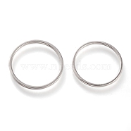 304 Stainless Steel Plain Band Rings, Stainless Steel Color, 1mm, US Size 7~7 3/4(17.3~17.9mm)(RJEW-B0006-7-02P)