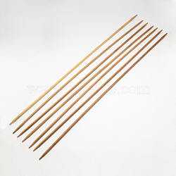 Bamboo Double Pointed Knitting Needles(DPNS), Peru, 400x10mm, 2pcs/bag(TOOL-R047-10mm)