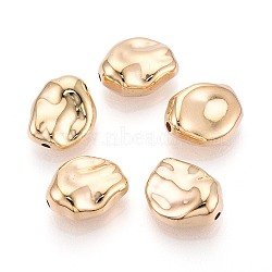 CCB Plastic Beads, Nuggets, Light Gold, 14.5x12x6.5mm, Hole: 1.6mm(CCB-N006-57KCG)