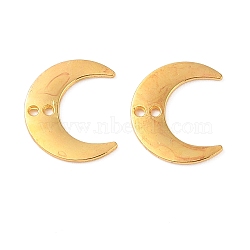 Alloy Connector Charms, Cadmium Free & Lead Free, Moon, Golden, 16x13.5x1.1mm, Hole: 1.3mm, about 1515pcs/1000g(FIND-C060-030G)