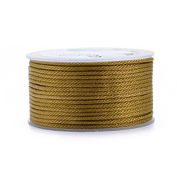 Polyester Braided Cords, for Jewelry Making Beading Crafting, Dark Goldenrod, 2mm, about 21.87 yards(20m)/roll(OCOR-I006-A01-08)