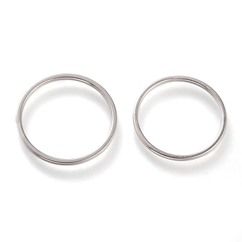 304 Stainless Steel Plain Band Rings, Stainless Steel Color, 1mm, US Size 7~7 3/4(17.3~17.9mm)