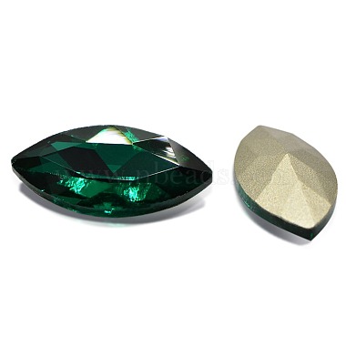 Faceted Horse Eye Glass Pointed Back Rhinestone Cabochons(RGLA-A011-13x27mm-SM)-3