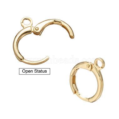 Brass Huggie Hoop Earring Findings(X-KK-L179-04G-A)-5